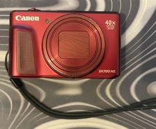 Canon PowerShot SX720 HS Red - 20.3MP 40x Optical Zoom 3 Batteries - Works Great