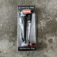 Rapala 6" Soft Grip Fillet Knife With Single Stage Sharpener And Sheath NOS