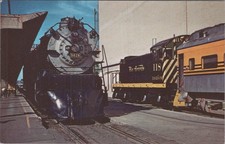 Chrome Postcard Denver Colorado US Burlington 5624 Steam Locomotive