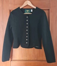 H. Moser Salzburg Trachtenjacke Blazer Weste 38 Schwarz Schurwolle Sehr Gut