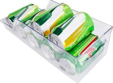 Dependable Clear Fridge Soda Can Organizer Bin Holds 9 Standard 12 oz Cans