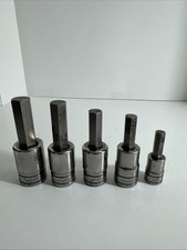 Snap On Allen Hex Socket Lot Of 5 Sockets Tools Th
