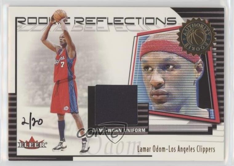 2004-05 Skybox Premium Fleer Buyback Materials 2/20 Lamar Odom 2r8