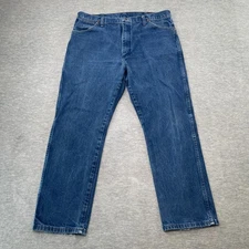 Wrangler 13MWZPW Jeans Mens 38x30 Blue Denim Cowboy Cut Original Fits 36x28 EUC