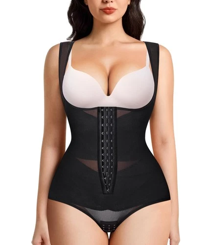 Nebility Tummy Control Shapewear Bodysuit for Women – Slimming Open Bust Corset
