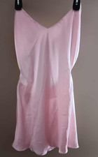 Victoria's Secret Pink Satin Lingerie Chemise Nightgown Slip Dress S
