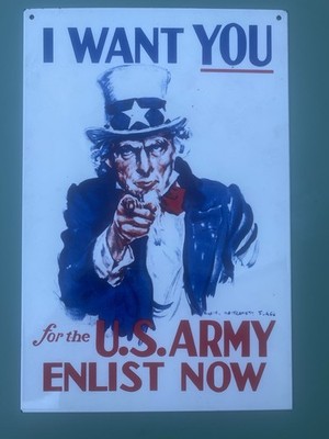 Uncle Sam - Emailleschild - I want you 