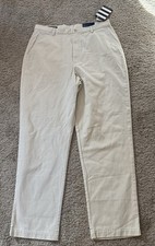 Lands' End Women's Size 14 Short Petite Khaki Chino Pants Straight NWT