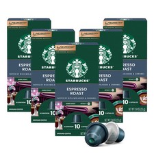 Starbucks by Nespresso Original, 10 Count Pack of 5 , Espresso Dark Roast