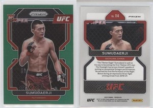 2022 Panini Prizm UFC Green Prizm Sumudaerji #114 Rookie RC