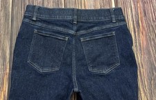 Spanx Women Sz Medium Flare Jeans Midnight Shade Pull On Stretch Denim High Rise