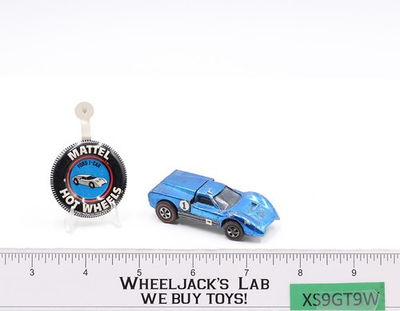 #ad #ad Ford J Car Blue 1967 1968 Mattel Hot Wheels Vintage Redline RL w Button $75.00