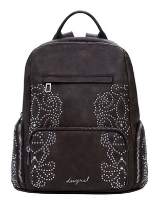 Desigual Chester Poker Face Mini Backpack Rucksack Rucksack Chocolate Neu