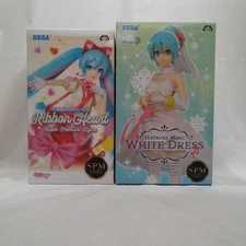 Hatsune Miku SPM Figure White Dress Ribbon Heart Set of 2