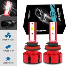 H11 CSP LED Headlight Kit High Low Beam Bulb Super Bright 6500K White 660000LM A