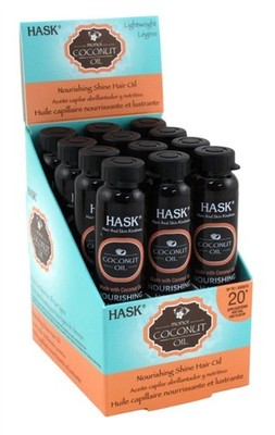 BL Hask Vials Coconut Oil Nourish Shine Hair Oil X 12 Pieces