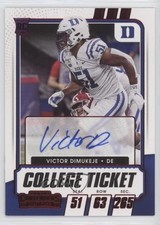 2021 Contenders Draft Picks College Game Ticket Red Victor Dimukeje Auto 1s8