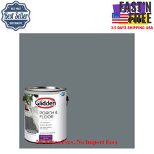 Glidden Porch  Floor Paint, Dark Gray Satin, Interior/Exterior, Primer, 1Gallon