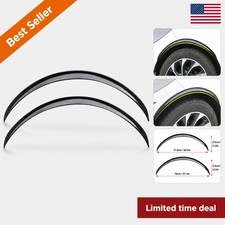 2PCS Universal Car Wheel Eyebrow Arches Fender Flares Glossy Black 73cm