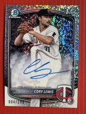 2025 Bowman - Chrome Prospect Autographs Cory Lewis #CPA-CLE Speckle Refractor