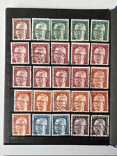 Collection of 32 Genuine Vintage German Stamps featuring Gustav Walter Heinemann