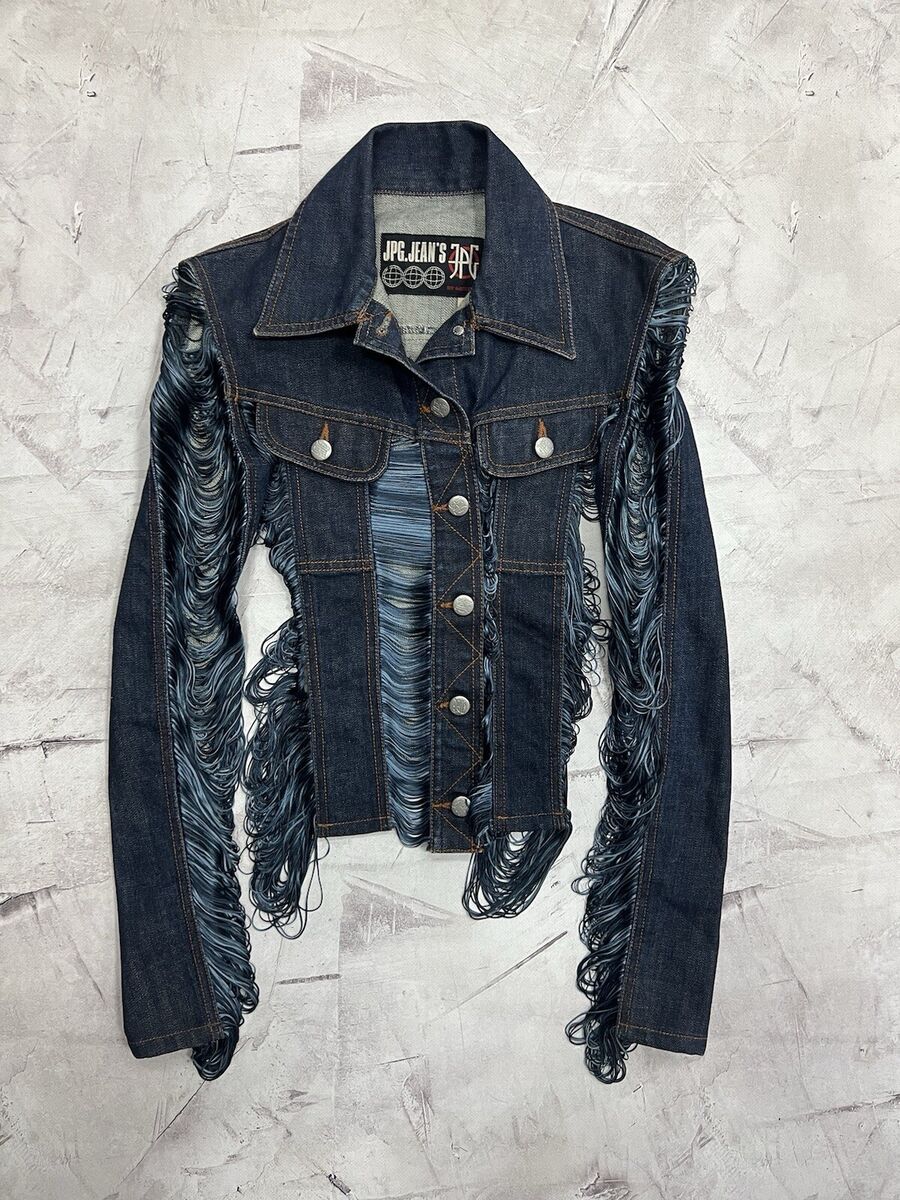 JEAN PAUL GAULTIER Archive Fringe Switching Denim Jacket JEAN PAUL GAULTIER Archive Fringe Switching Denim Jacket