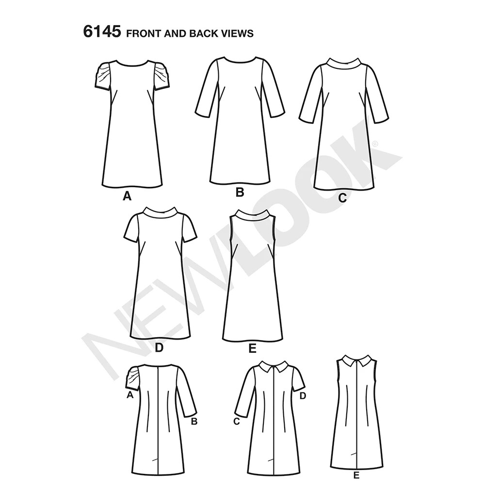 new-look-sewing-pattern-6145-misses-8-18-easy-shift-dress-with-sleeve