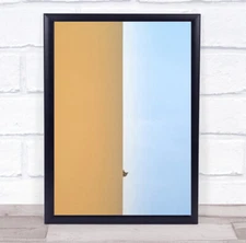 Curiosity Killed The Cat Minimalism Minimalistic Peek Small Wall Art Print