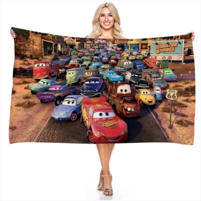 Cars Strandtuch Badetuch schnelltrocknend Mikrofaser bedruckt Flash Martin 
