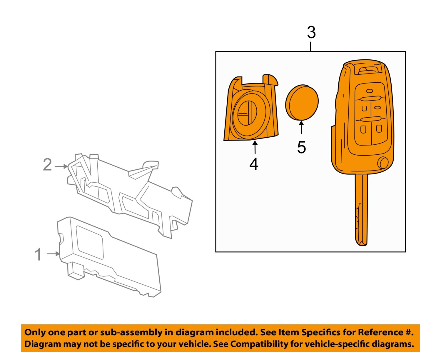 Buick GM OEM 1016 LaCrosse Keyless EntryKey Fob Remote Transmitter 13504205 eBay