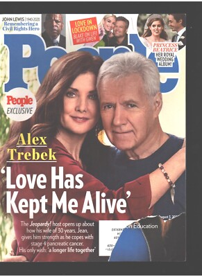 PEOPLE  MAGAZINE.'' ALEX TREBEK..LOVE KEEPS ME ALIVE '' AUGUST 3,   2020