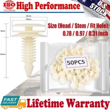 50Pcs Clip Trim Car Push Pin Rivet Retainer For GMC Chevy Buick Pontiac Express