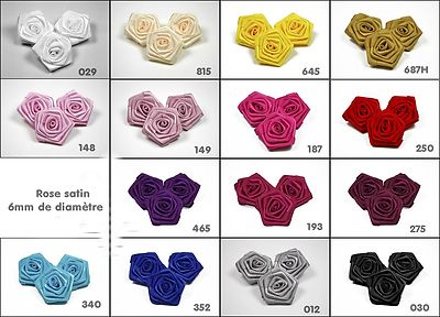 satin rosen 6 cm Durchmesser 3 Stück verkauft 