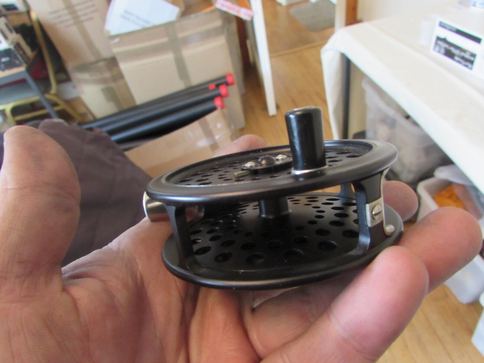 A1 unused Hardy Alnwick ultralite disc 6 trout fly fishing reel 3.25" + pouch