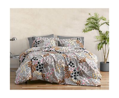 MARIMEKKO - King Duvet Cover Set, Cotton Percale Bedding with Matching Shams,...