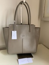 Patrizia Pepe Bag Leather Brown Handbag Purse Shoulder Tote Women Borse Rrp $250