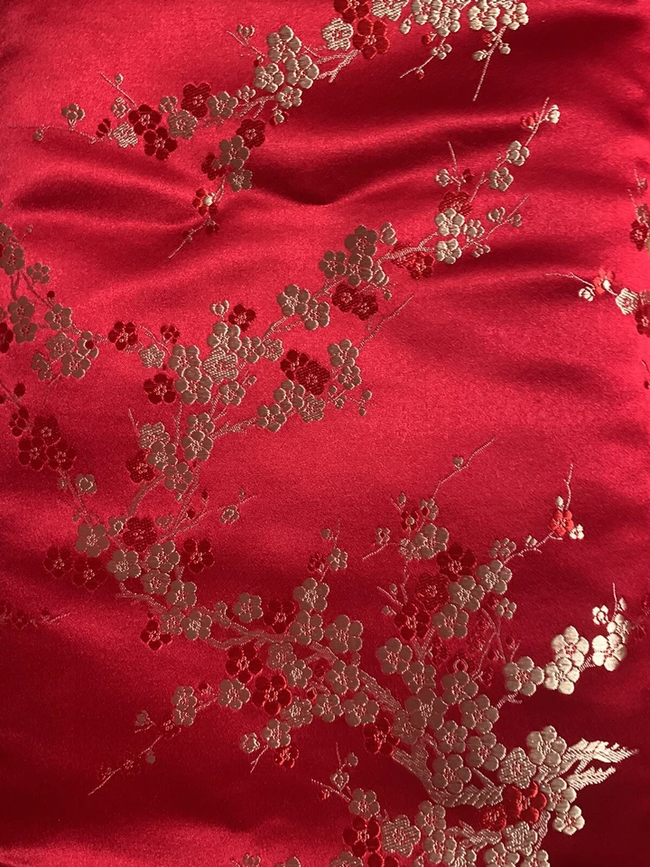 Tela vintage multicolor satinada flor de cerezo Foto 2 de 4