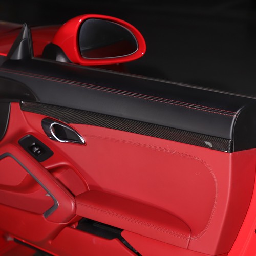 Dry Carbon Car Interior Door Panel Trim Decorate Trim For Porche 718/911 2013-18 - Picture 5 of 12