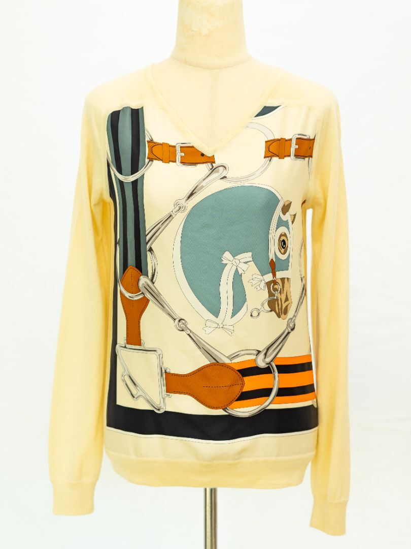 Hermès cashmere & silk long sleeve top