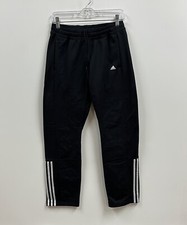 Adidas Pants Womens Small Black White Stripe Track Pant 26x30