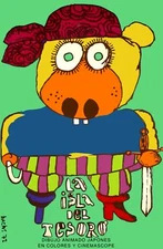 4400.La isla del tesoro.pirate bear.Movie.POSTER.Decoration.Fine Graphic Art