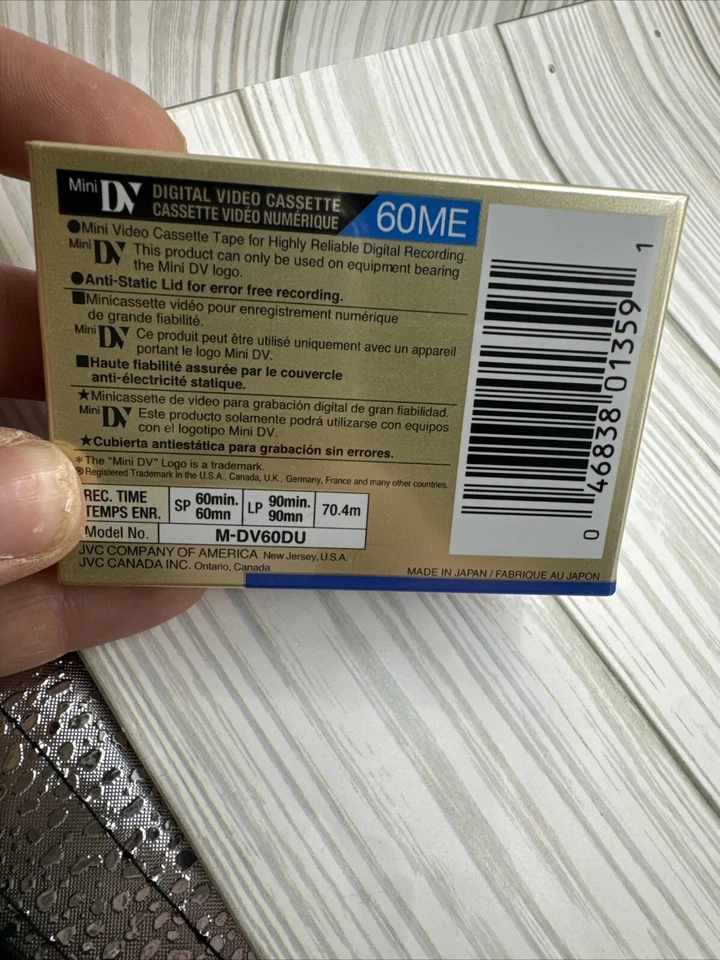 JVC DVC Mini DV 60 90 Minute Camcorder Video Blank Cassette Tapes DVM60ME (4) — 第 3/4 张图片