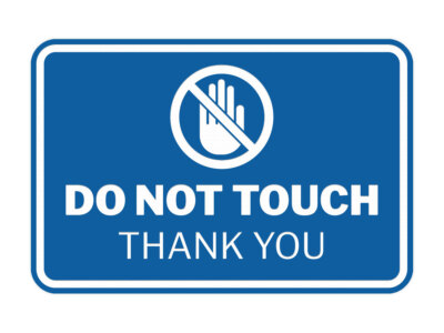 Signs ByLITA Classic Framed Do Not Touch Thank You Wall or Door Sign