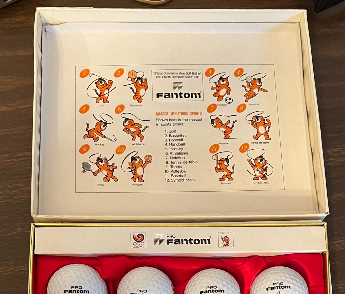 RARE SET Pro Fantom 1988 Seoul Olympics logo golf balls