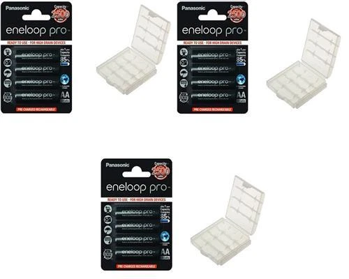 12x ENELOOP PRO 2550mAh Typ AA MIGNON BK-3HCDE (vormals HR-3UWXB) ready to use