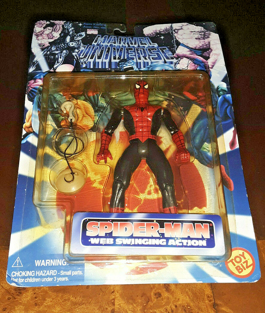 1996 Marvel Universe Spider Man Web Swinging Action - New