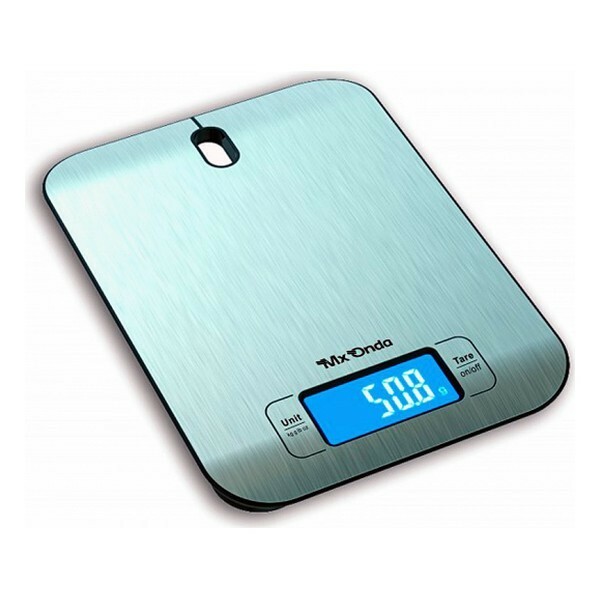 Balance de cuisine numérique LCD en acier inoxydable 5kg argentée