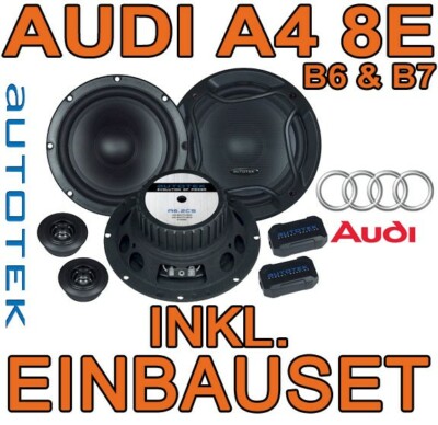 Lautsprecher für Audi A4 8E Autotek 16cm Kompo 160mm SET BOXEN vorne-hinten NEU