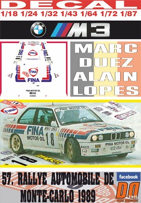 BMW M3 MARC DUEZ R. MONTECARLO 1989 8th DECAL (01)