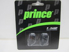 NEW 2X PRINCE "P-DAMP" BLACK VIBRATION DAMPENERS FOR TENNIS RACQUETS